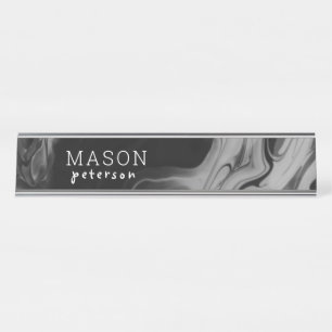 Placa De Mesa Escritório Líquido de Mármore de Abstrato de Ci