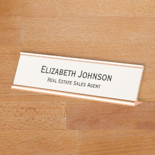 Placa De Mesa Escritório profissional moderno de marfim
