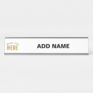 PLACA DE MESA ESTILO MODERNO PERSONALIZÁVEL BRANCO VERIFICADO MA