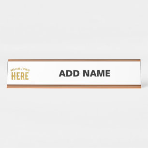 PLACA DE MESA ESTILO MODERNO PERSONALIZÁVEL BRANCO VERIFICADO MA