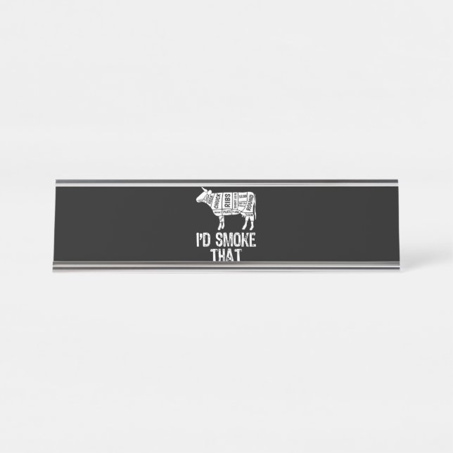 Placa De Mesa Eu Fumava Aquele Barbecue Fumante De CHURRASCO De  (Frente)