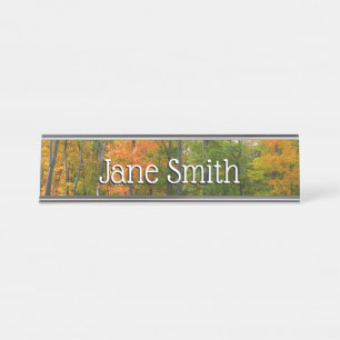 Placa De Mesa Fall Maple Trees Autumn Nature Fotografia