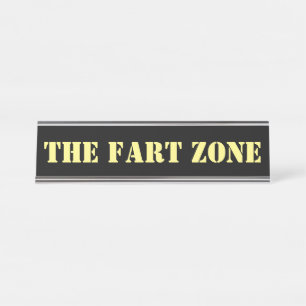 Placa De Mesa Fart Zone Gag Desk Name Placa