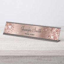 Feminino Brilho Rosa Dourado Folha