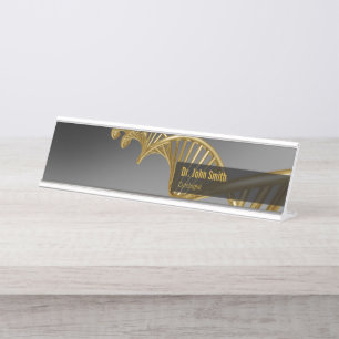 Placa De Mesa Fio de DNA Profissional Médico Luxo Ouro