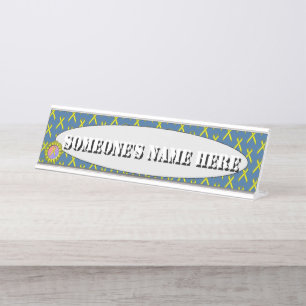 Placa De Mesa Fita Padrão Amarela de Kenneth Yoncich