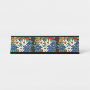 Placa De Mesa Flor alpina suíça de Edelweiss