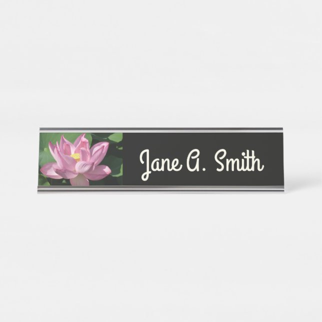 Placa De Mesa Flor de Lótus Rosa IV (Frente)