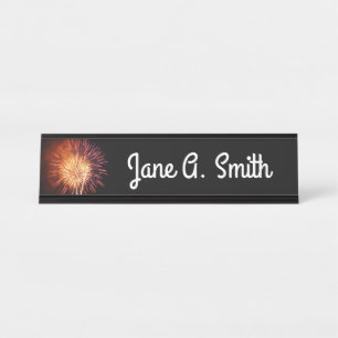 Placa De Mesa Fogos de artifício vermelho, branco e azul I Patri