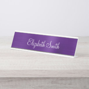 Placa De Mesa Foil Metálico Rosa Real Roxo