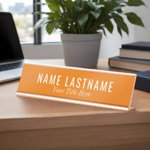 Placa De Mesa Fontes brancas cor de laranja brilhante