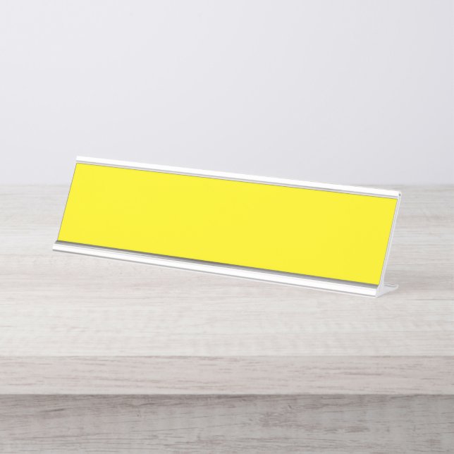 Placa De Mesa Formas de abstrato amarelo e laranja sobrepõem-se  (Frente)