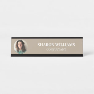Placa De Mesa Foto Personalizada Simples e Moderna para Funcioná