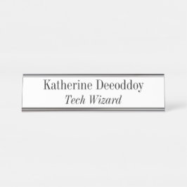 Placa De Mesa Funny Tech Wizard White