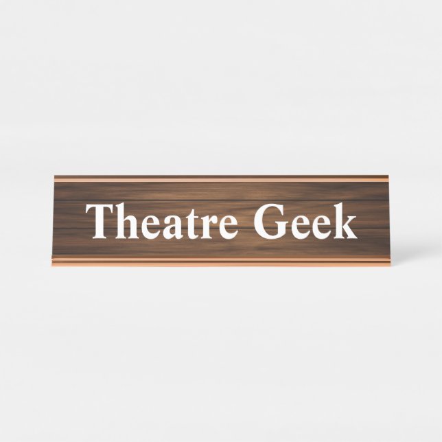 Placa De Mesa Geek de Teatro Legal Retro Citação de Cinza de Mad (Frente)