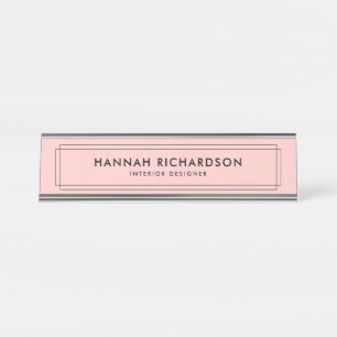 Placa De Mesa Geo Chic   Personalizado