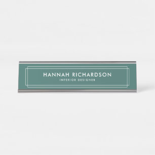 Placa De Mesa Geo Chic Personalizado
