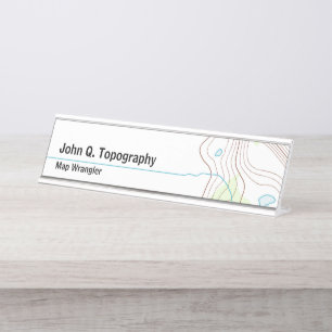 Placa De Mesa Geólogo, Mapa Topográfico de Cartografa