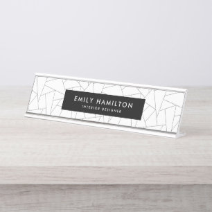 Placa De Mesa Geometic moderno   personalizado