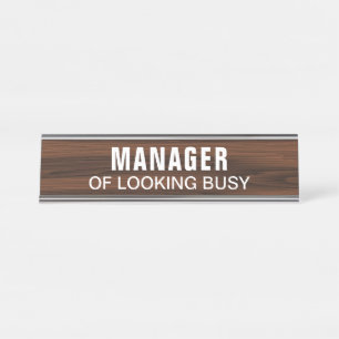 Placa De Mesa Gerente De Uma Novidade Engraçada