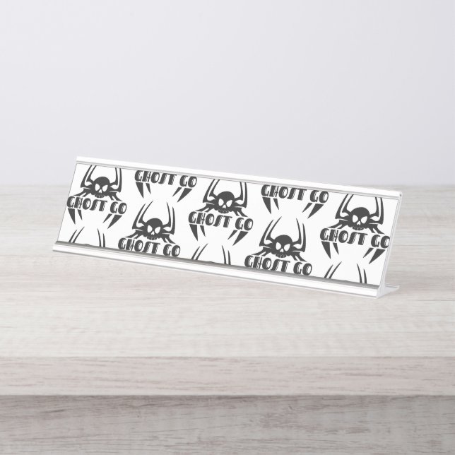 Placa De Mesa Ghost Go Spooky Season (Frente)