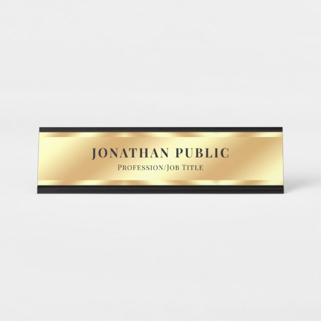 Placa De Mesa Glamor Modelo Elegante Moderno Personalizado Doura (Frente)
