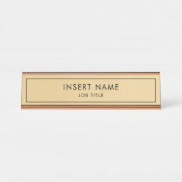 Placa De Mesa Gradiente de Ouro Profissional Moderno