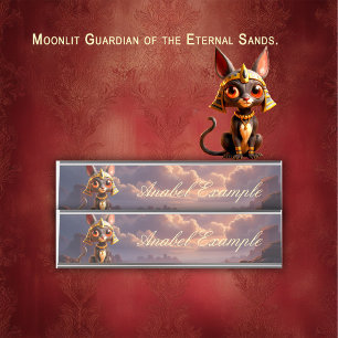 Placa De Mesa Guardião Enluarado das Areias Eternas.