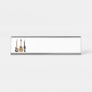 Placa De Mesa Guitarras E Rifle