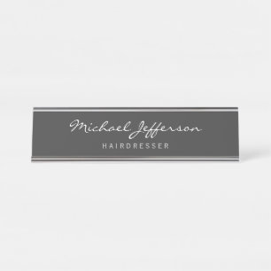 Placa De Mesa Hairdresser Script Professional