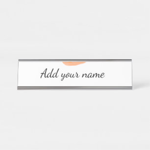 Placa De Mesa Hambúrguer laranja aquarela adicionar texto nome c