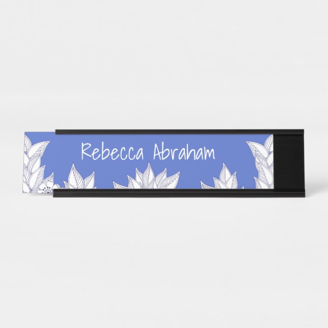 Placa De Mesa Hebraico Aleph Tav White (Frente)