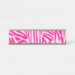 Placa De Mesa Impressão zebra rosa
