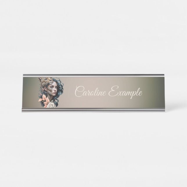 Placa De Mesa Interação fascinante entre o animal e o humano (Frente)