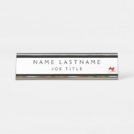 Placa De Mesa Introdução ao Marketing Imobiliário Preto e Dourad