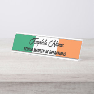 Placa De Mesa Irish National Flag, Irish Standard, Banner