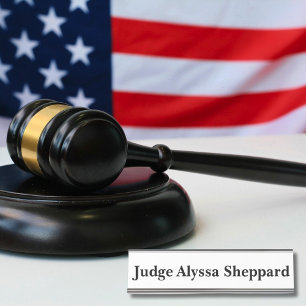 Placa De Mesa Juíza White