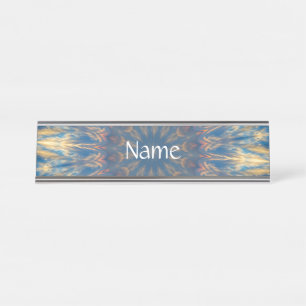 Placa De Mesa Kaleidoscópio Blue Chakra Thunder_Cove
