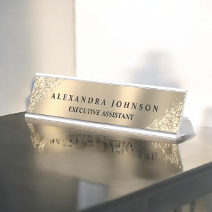 Placa De Mesa Lâmpada de brilho Dourada do luxo profissional mod