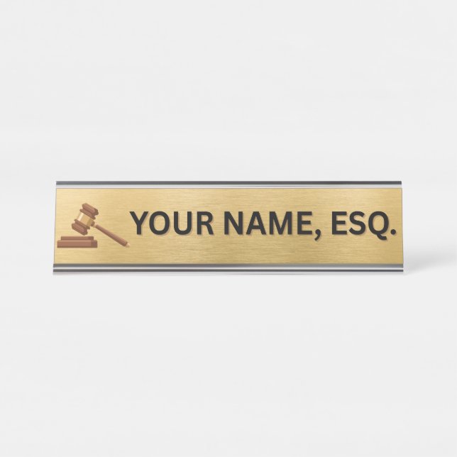 Placa De Mesa Lawyers Gift Desk Name Plate (Frente)