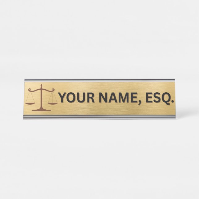 Placa De Mesa Lawyers Gift Desk Name Plate (Frente)