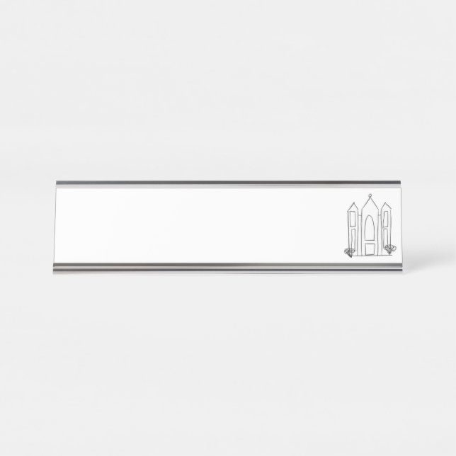 Placa De Mesa LDS Salt Lake City Temple simples mormon moderno (Frente)