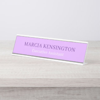 Placa De Mesa Light Lavender Lilac Modern Professional