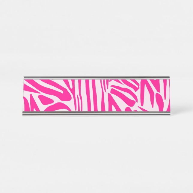 Placa De Mesa Listras de zebra rosa (Frente)