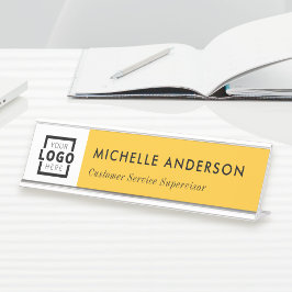 Placa De Mesa Logotipo comercial personalizado Amarelo de funcio