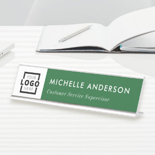 Placa De Mesa Logotipo comercial personalizado Verde de funcion