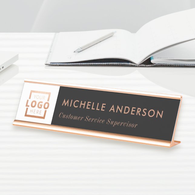 Placa De Mesa Logotipo de empresa personalizado Rosa de funcioná (Criador carregado)