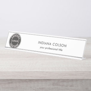 Placa De Mesa Logotipo de Negócios Moderno Profissional
