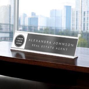 Placa De Mesa Logotipo personalizado Black Professional