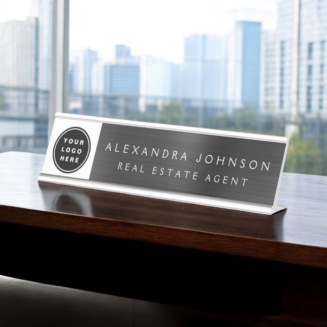 Placa De Mesa Logotipo personalizado Black Professional (Criador carregado)